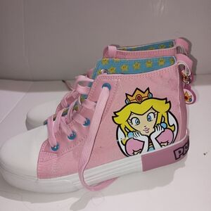 Super Mario Bros Princess Peach Hi-top Sneakers